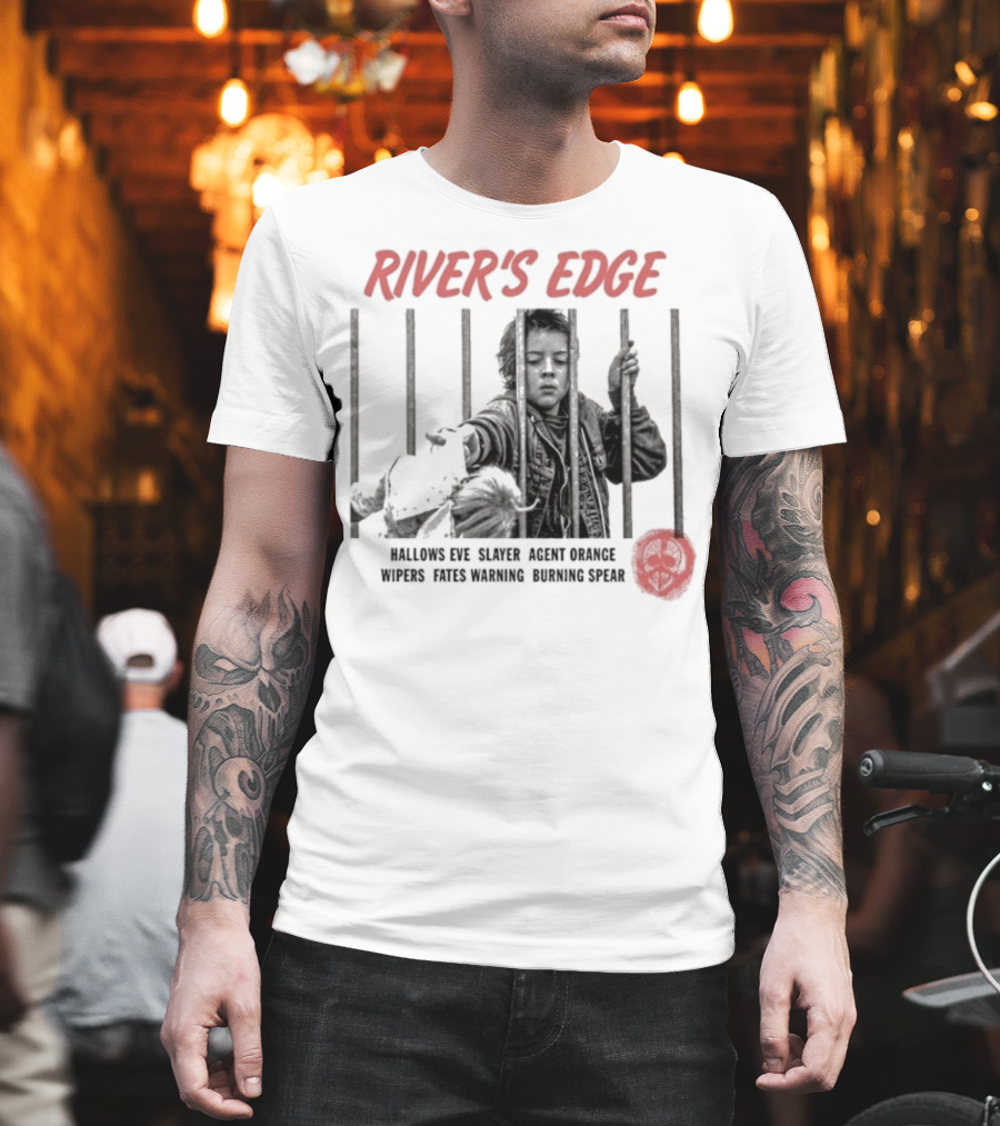 River’s Edge Hallows Eve Slayer Agent Orange Wipers Fates Warning Burning Spear Skulls T-Shirt
