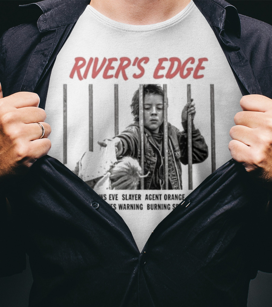 River’s Edge Hallows Eve Slayer Agent Orange Wipers Fates Warning Burning Spear Skulls T-Shirt