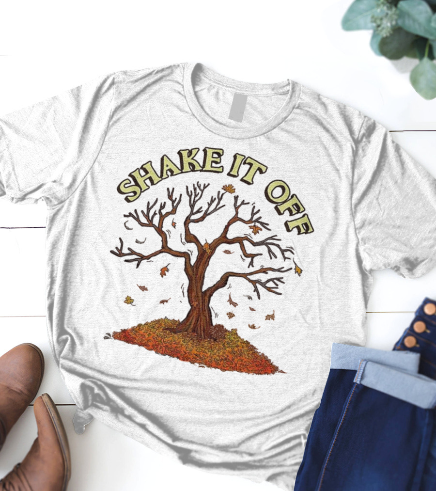 Shake It Off Autumn Leaves Falling Tree T-Shirt