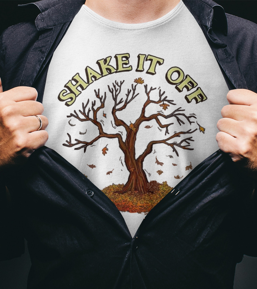 Shake It Off Autumn Leaves Falling Tree T-Shirt