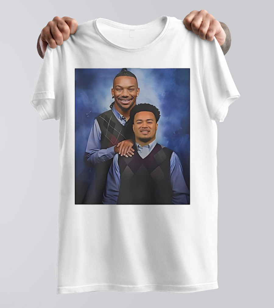 Bijan Robinson Tyler Allgeier Stepbrother Portrait Parody T-Shirt