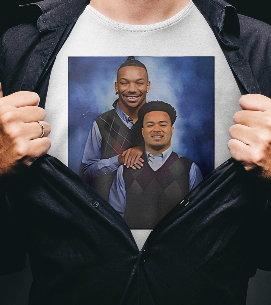 Bijan Robinson Tyler Allgeier Stepbrother Portrait Parody T-Shirt