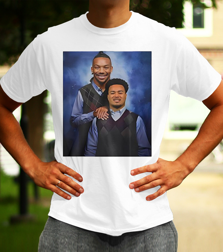 Bijan Robinson Tyler Allgeier Stepbrother Portrait Parody T-Shirt