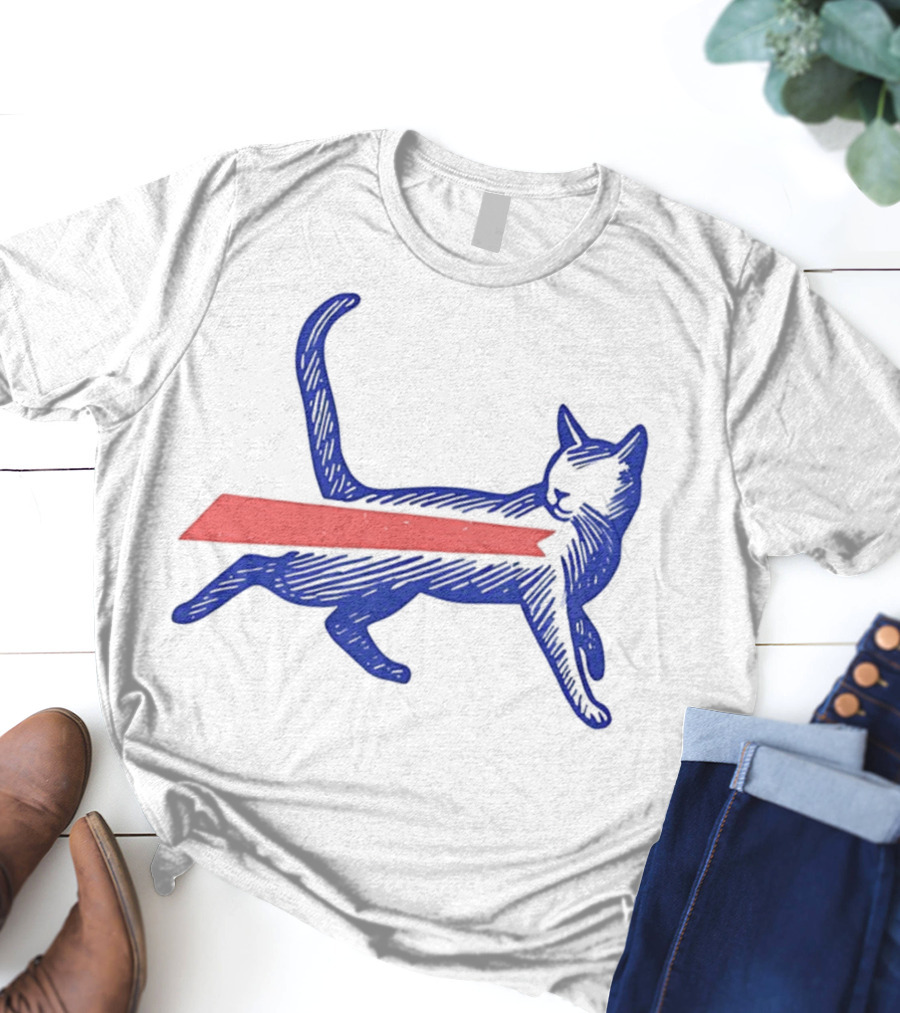 Buffalo Bills Football Cat Logo Design T-Shirt