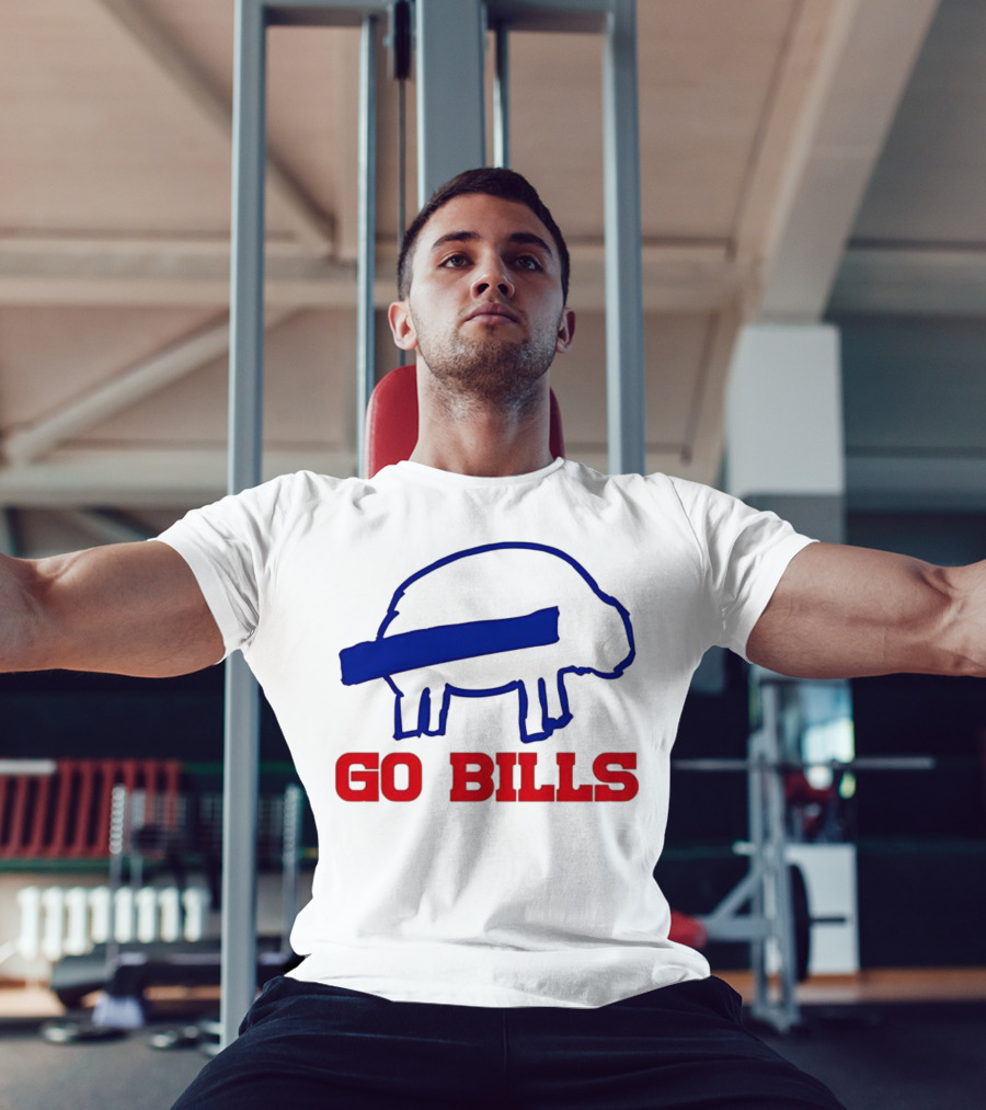 Buffalo Bills Go Bills Funny Sketch Football Fan T-Shirt