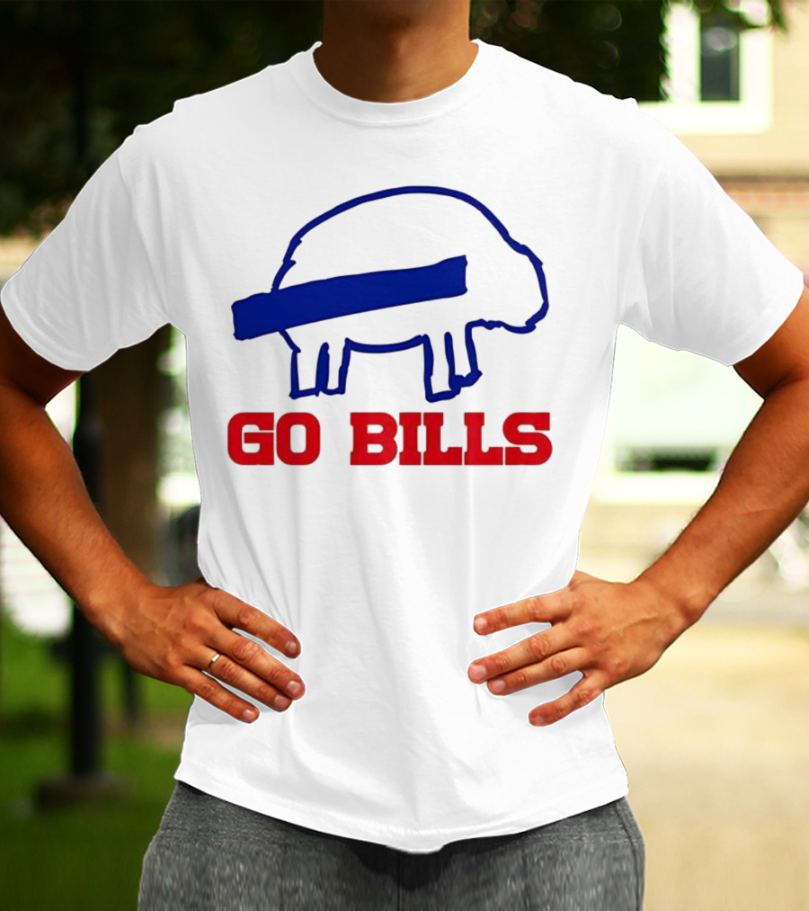 Buffalo Bills Go Bills Funny Sketch Football Fan T-Shirt