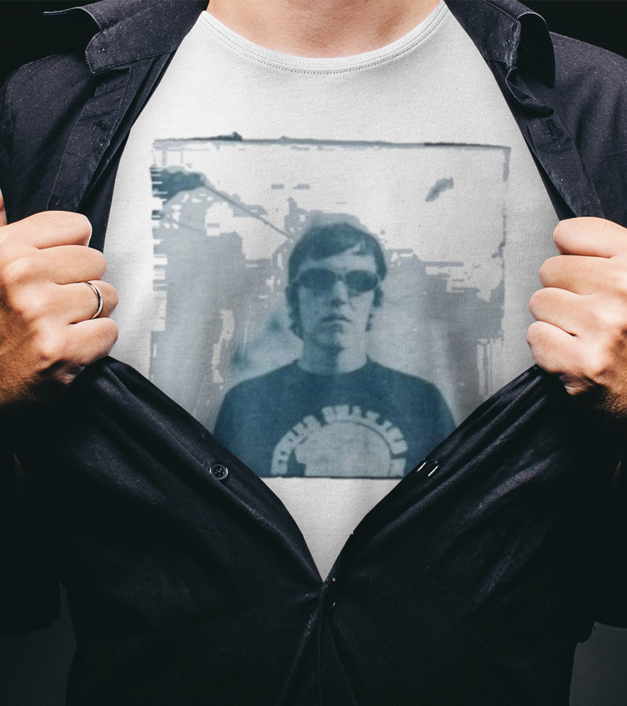Elliott Smith Figure With Nirvana Sunburst Logo T-Shirt
