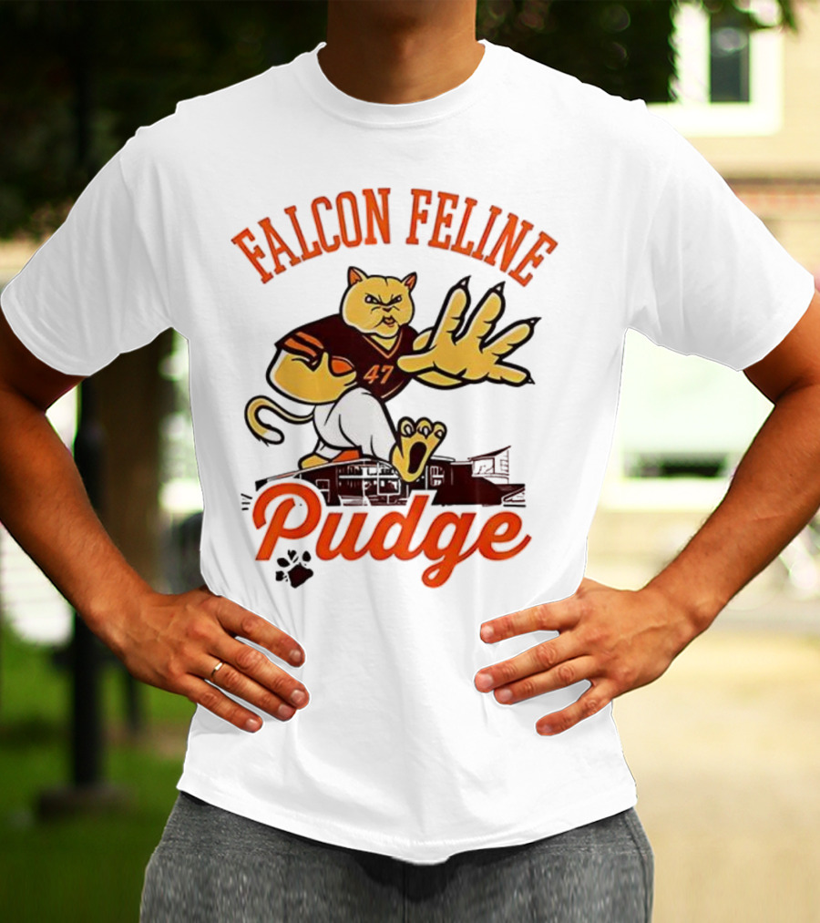 Falcon Feline Pudge 47 Football T-Shirt