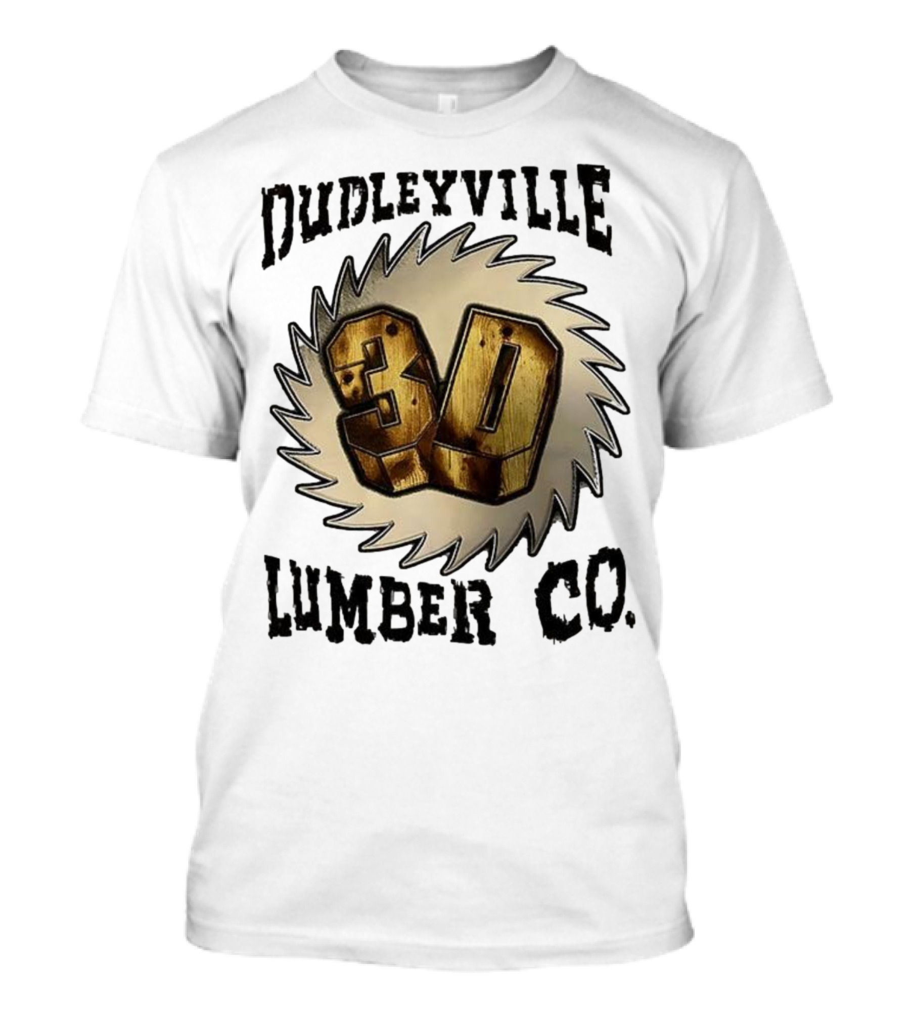 Dudleyville 3D Lumber Co Saw Blade Logo T-Shirt