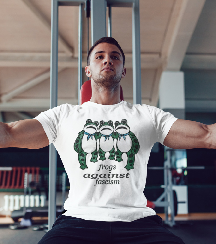 Frogs Against Fascism Three Frogs United In Harmony T-Shirt