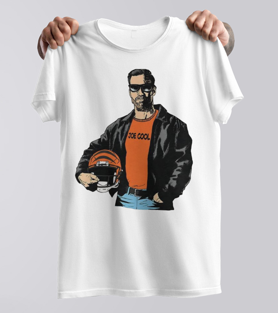 Joe Cool Cincinnati Bengals NFL Vintage Joe Burrow Helmet T-Shirt