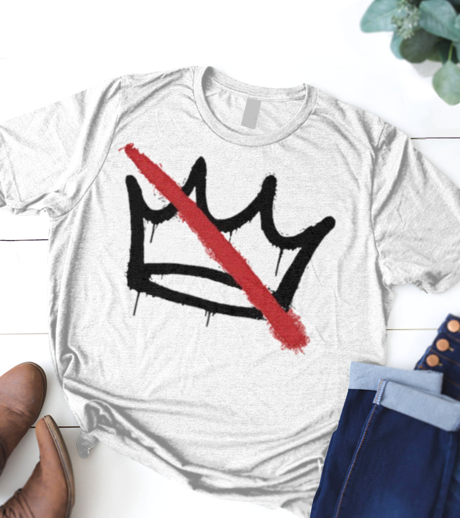 New No Kings In America Strikethrough Crown Symbol T-Shirt