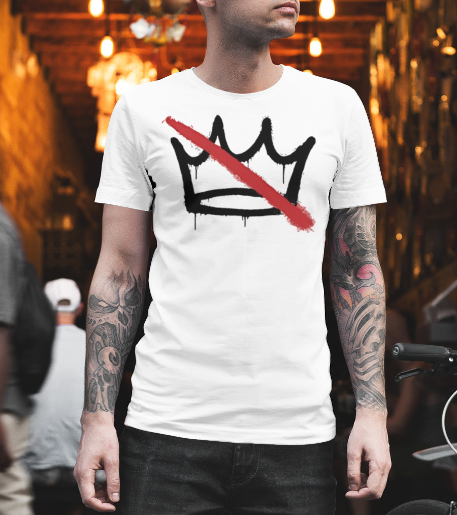 New No Kings In America Strikethrough Crown Symbol T-Shirt