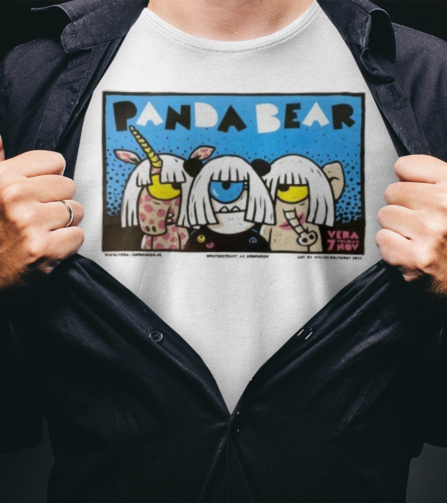 Panda Bear Vera Groningen November 7 Unicorn Characters T-Shirt