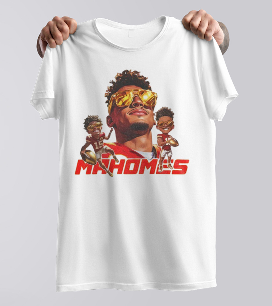 Patrick Mahomes Kansas City Chiefs Football Player Caricature Mahomes 2025 T-Shirt