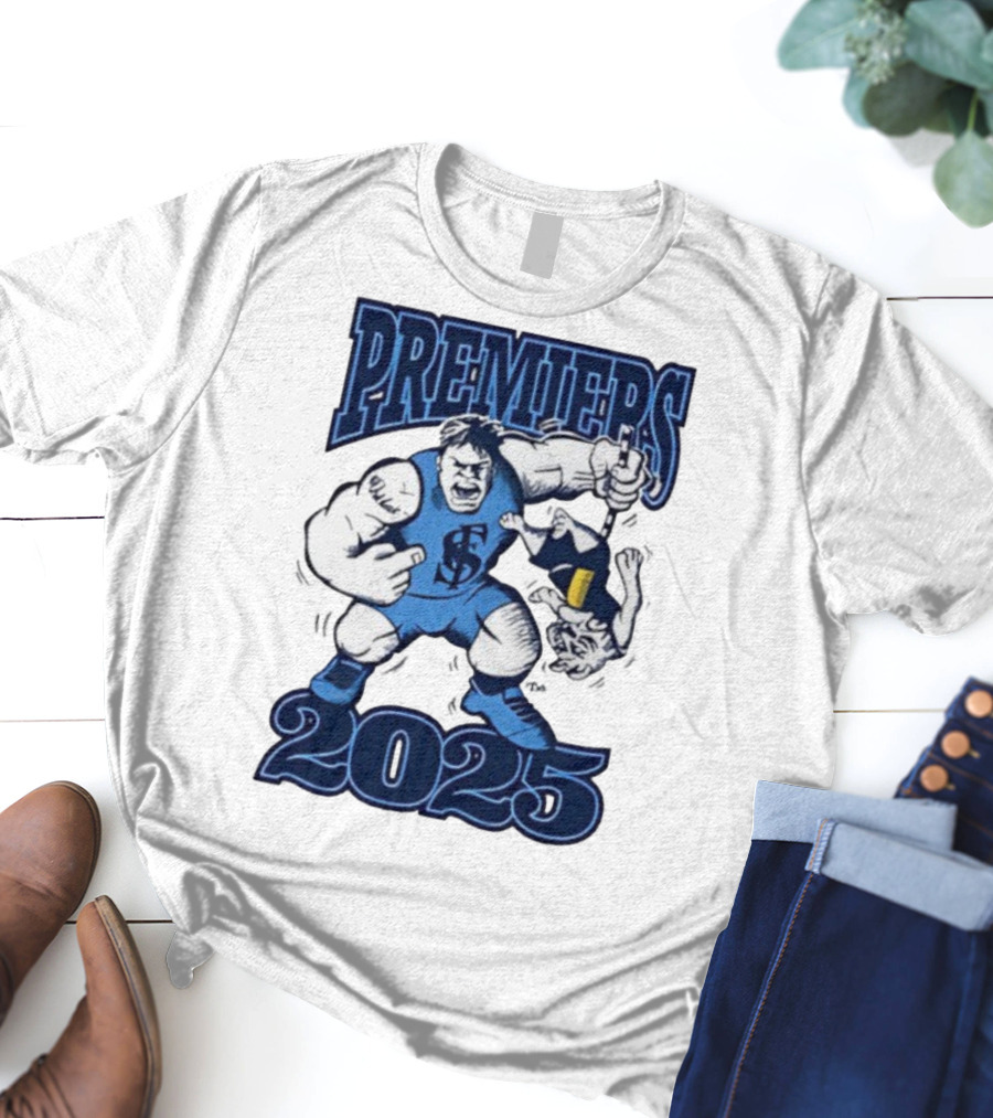 Sturt Football Club Premiers 2025 Mascot Victory Image T-Shirt