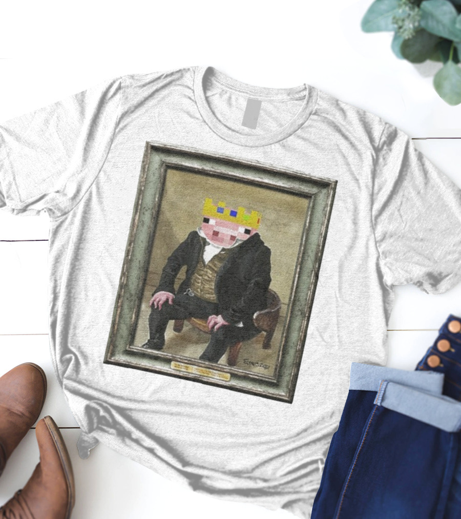 Technoblade Crown Vintage Framed Minecraft Character Pixels T-Shirt