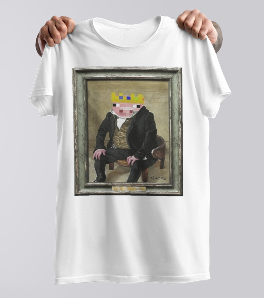 Technoblade Crown Vintage Framed Minecraft Character Pixels T-Shirt