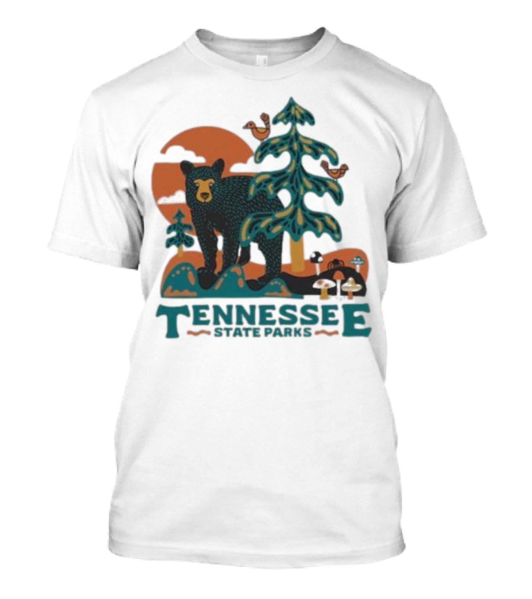 Tennessee State Parks Bear Nature Scene And Forest Wildlife T-Shirt