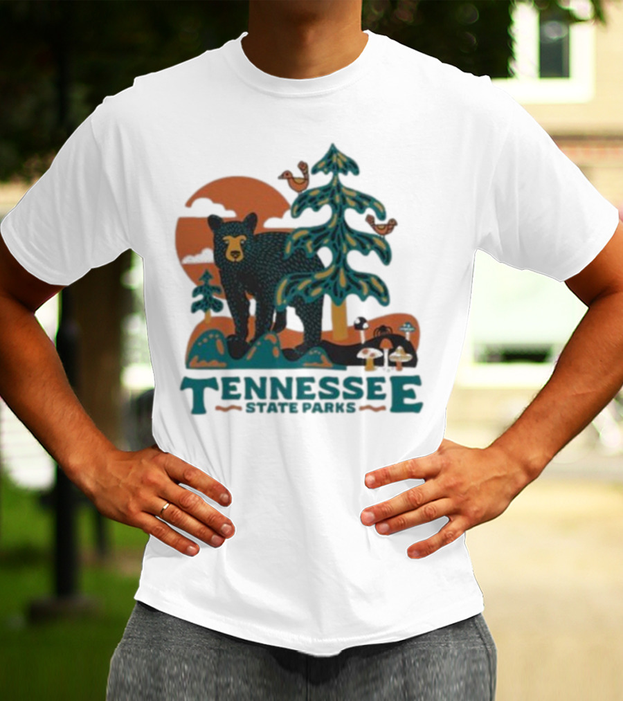 Tennessee State Parks Bear Nature Scene And Forest Wildlife T-Shirt