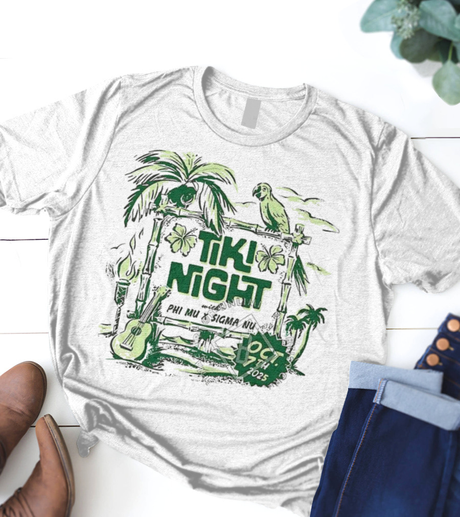 University Of Mississippi Phi Mu Tiki Night Oct 17 2015 T-Shirt