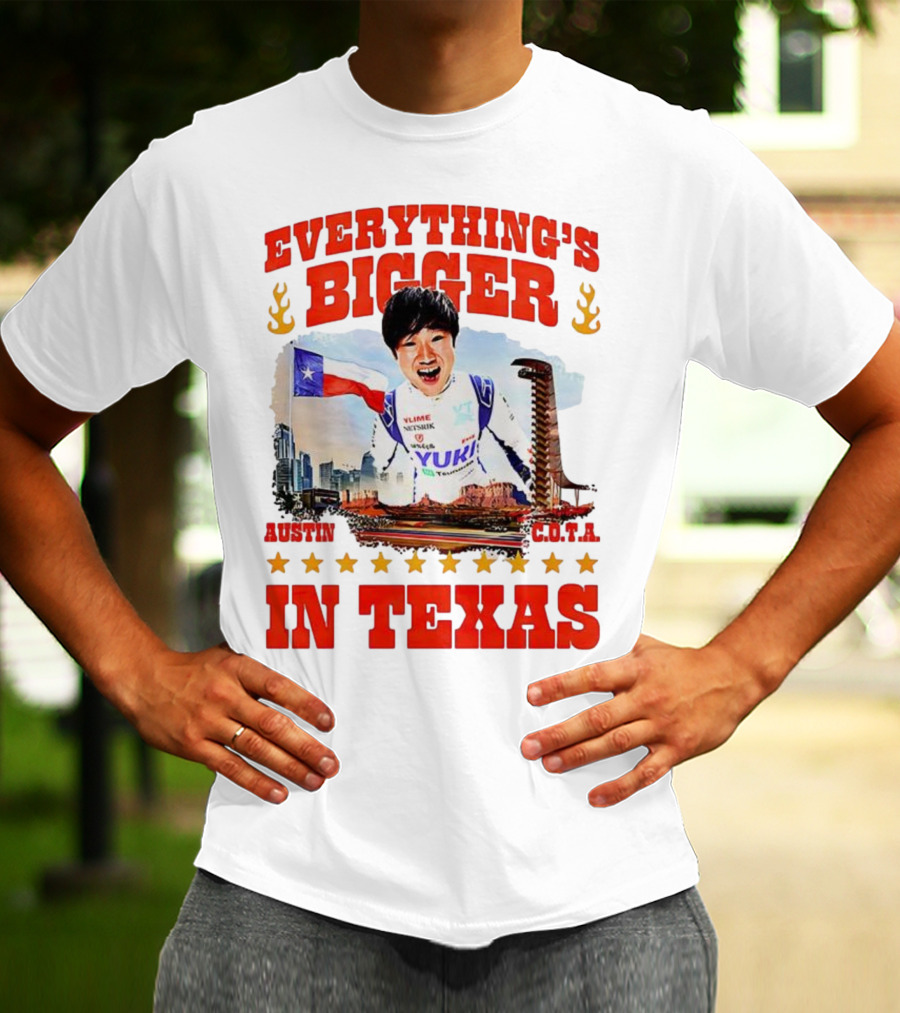 Tsunoda Yuki Everything's Bigger Austin COTA Texas T-Shirt