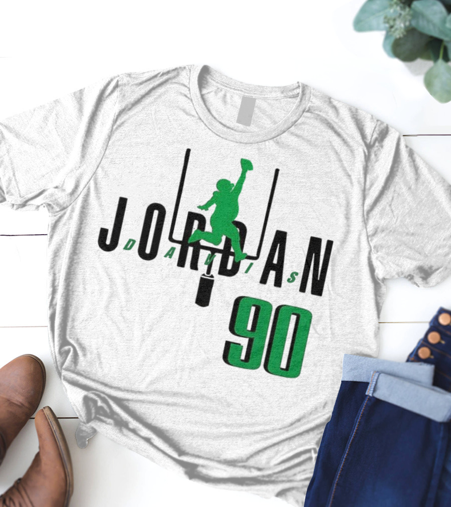 Jordan Davis Philadelphia Eagles Number 90 Air Player Silhouette T-Shirt