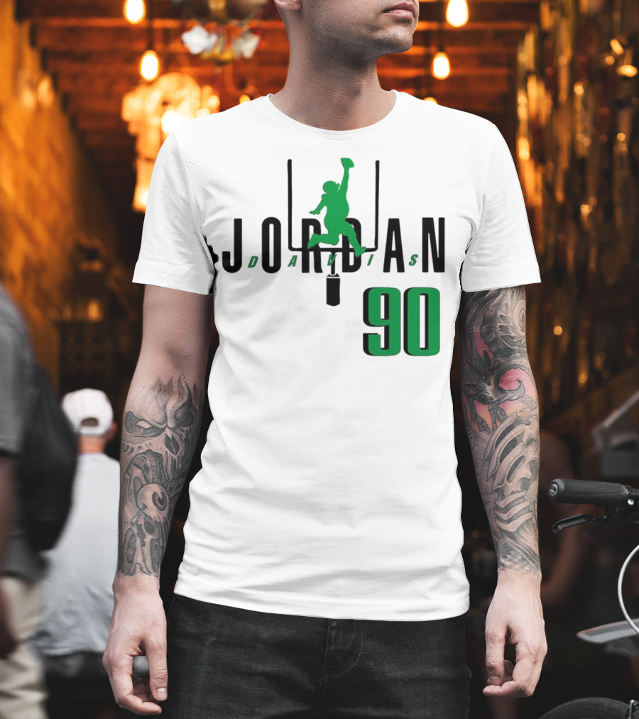 Jordan Davis Philadelphia Eagles Number 90 Air Player Silhouette T-Shirt