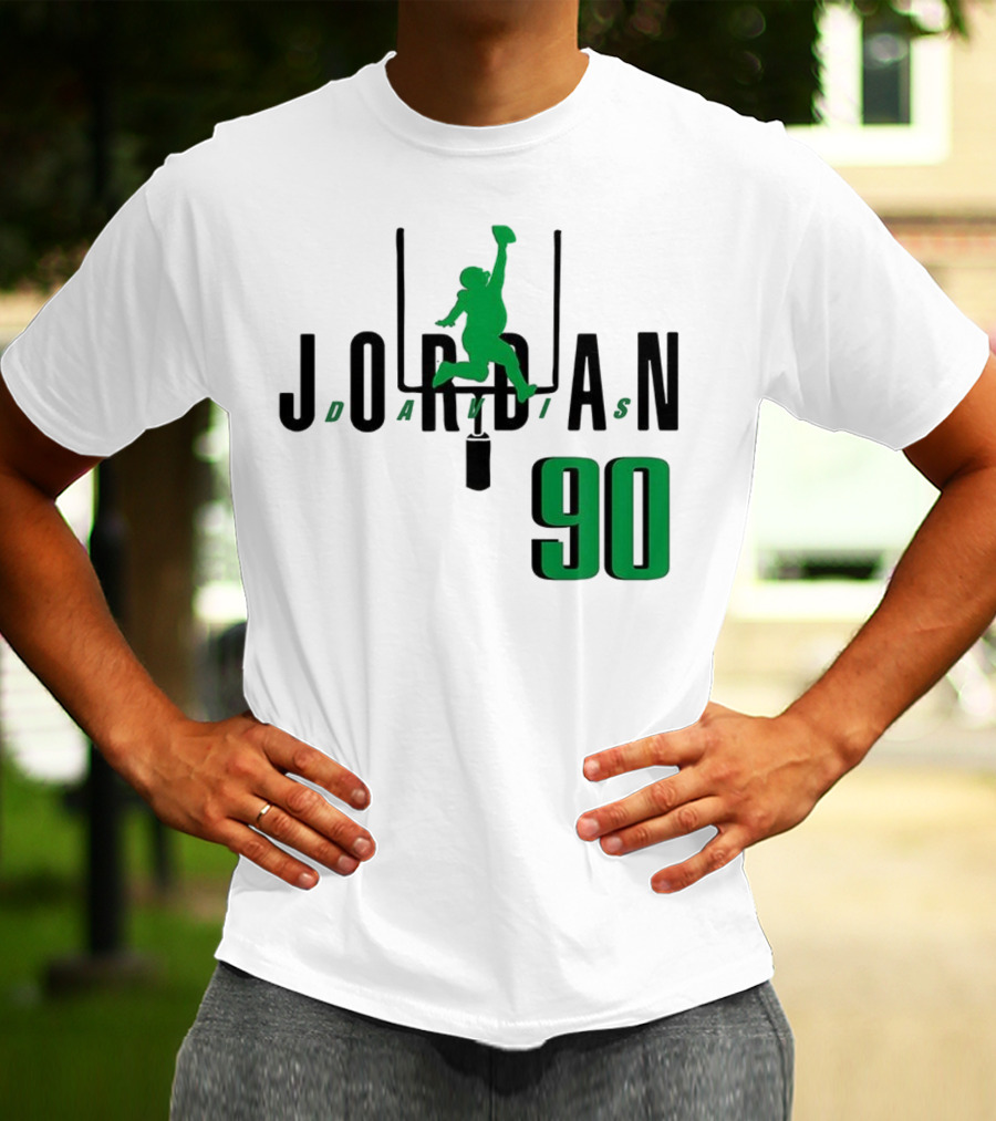 Jordan Davis Philadelphia Eagles Number 90 Air Player Silhouette T-Shirt