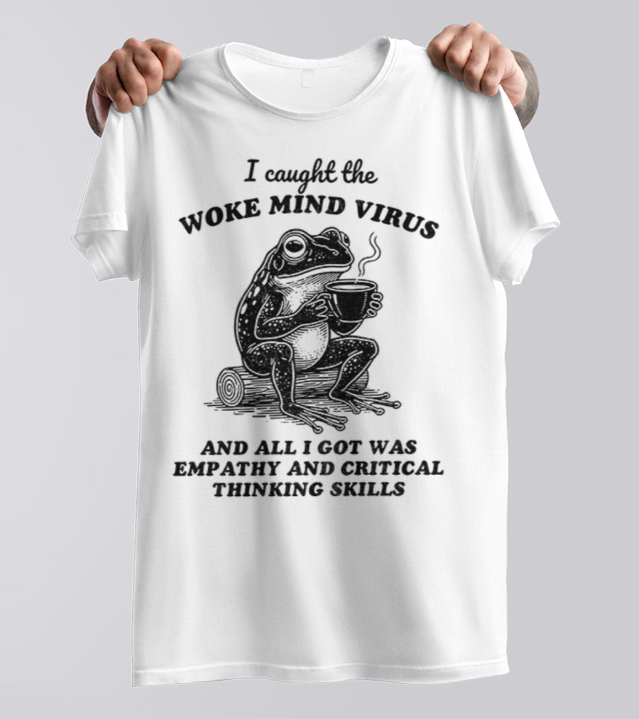 Awakened Thinking Virus Frog Woke Mind Virus Empathy Crystal Seven Chakras T-Shirt
