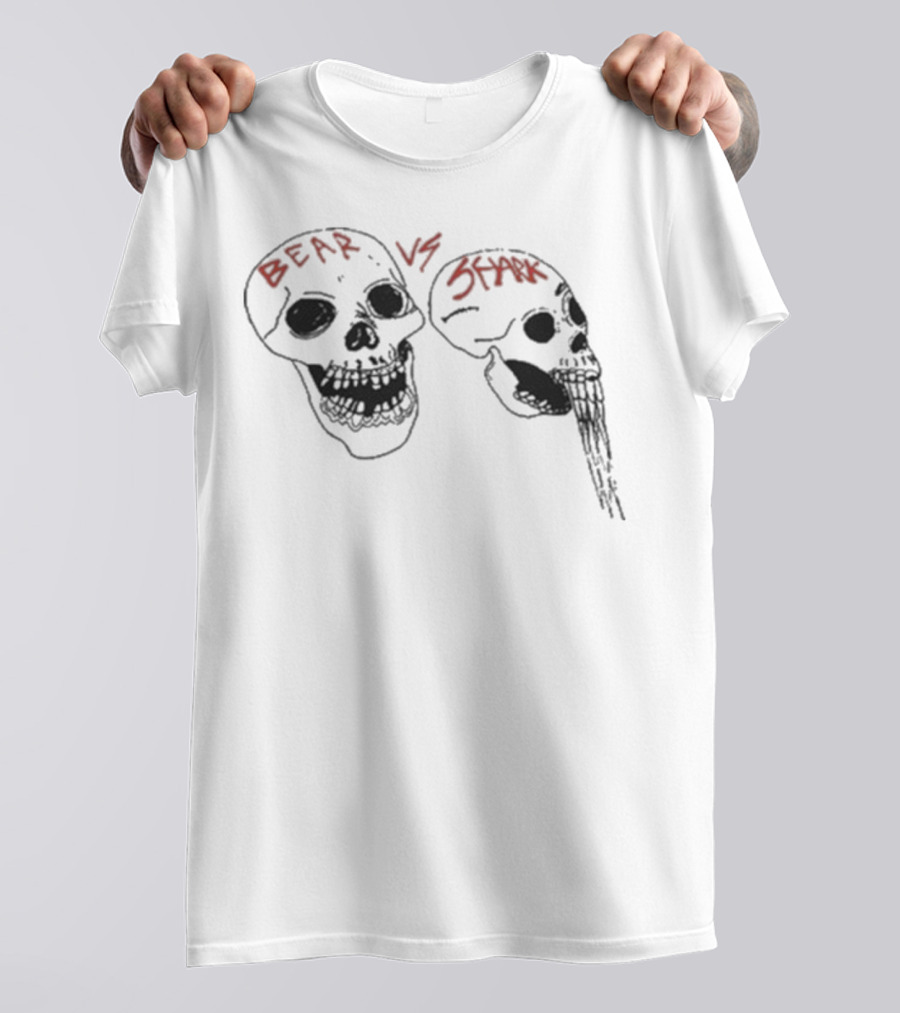 Bear Vs Shark Skulls Snow Cone Skull T-Shirt