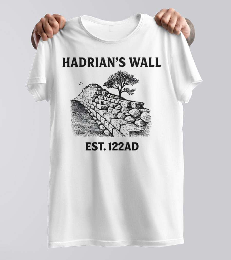 Hadrian's Wall Est 122AD Ancient Rome Historical Structure T-Shirt