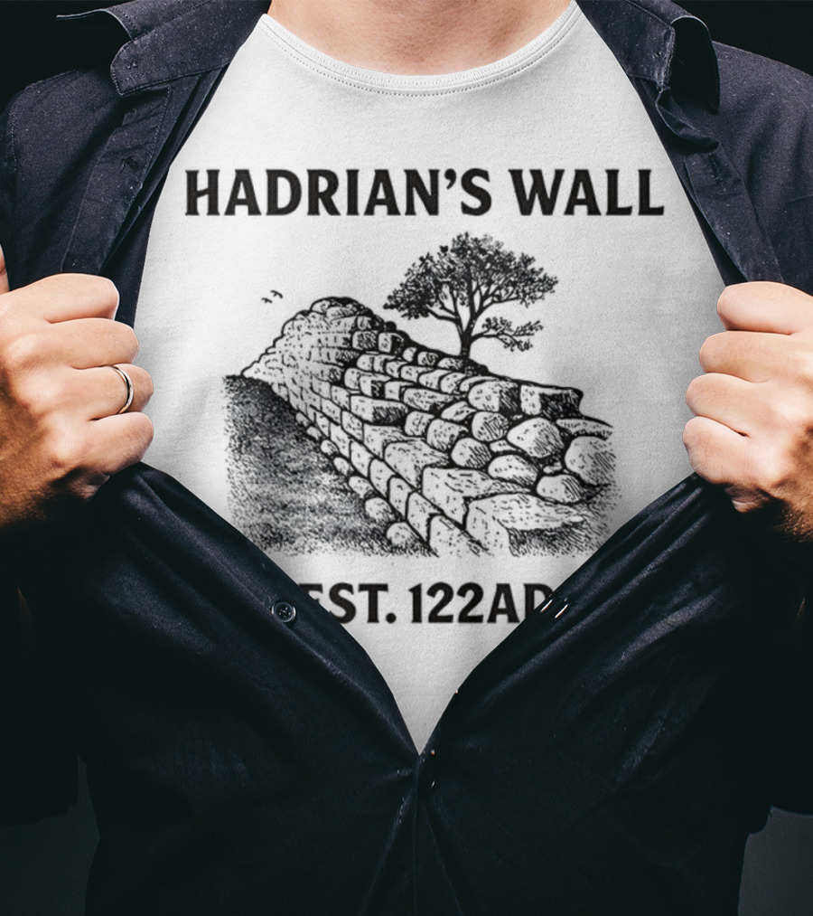 Hadrian's Wall Est 122AD Ancient Rome Historical Structure T-Shirt
