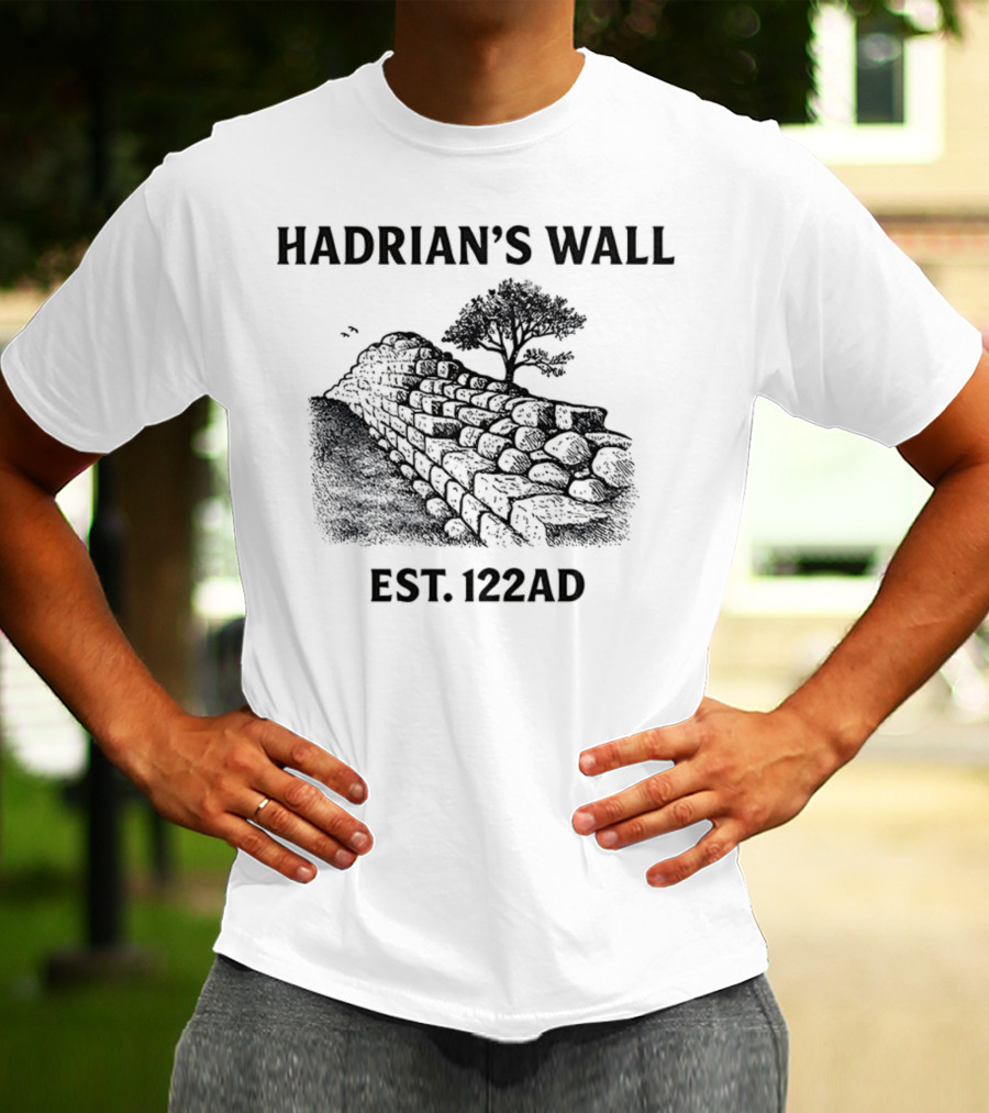 Hadrian's Wall Est 122AD Ancient Rome Historical Structure T-Shirt