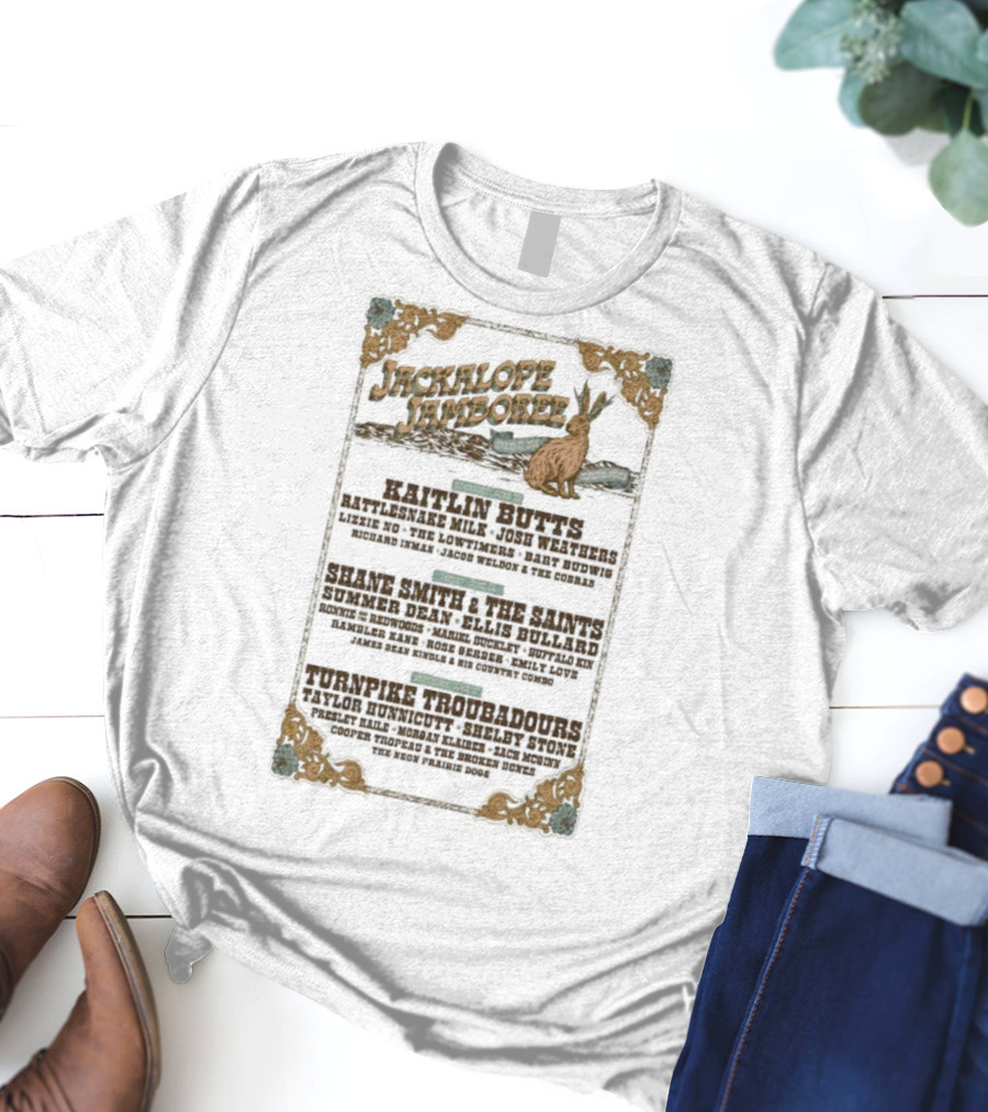 Jackalope Jamboree 2026 Pendleton Oregon American Aquarium Shane Smith Craig Morgan Lineup T-Shirt