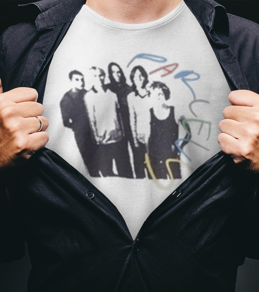 Parcels Scribble Band Silhouettes And Vibrant Abstract Lines T-Shirt