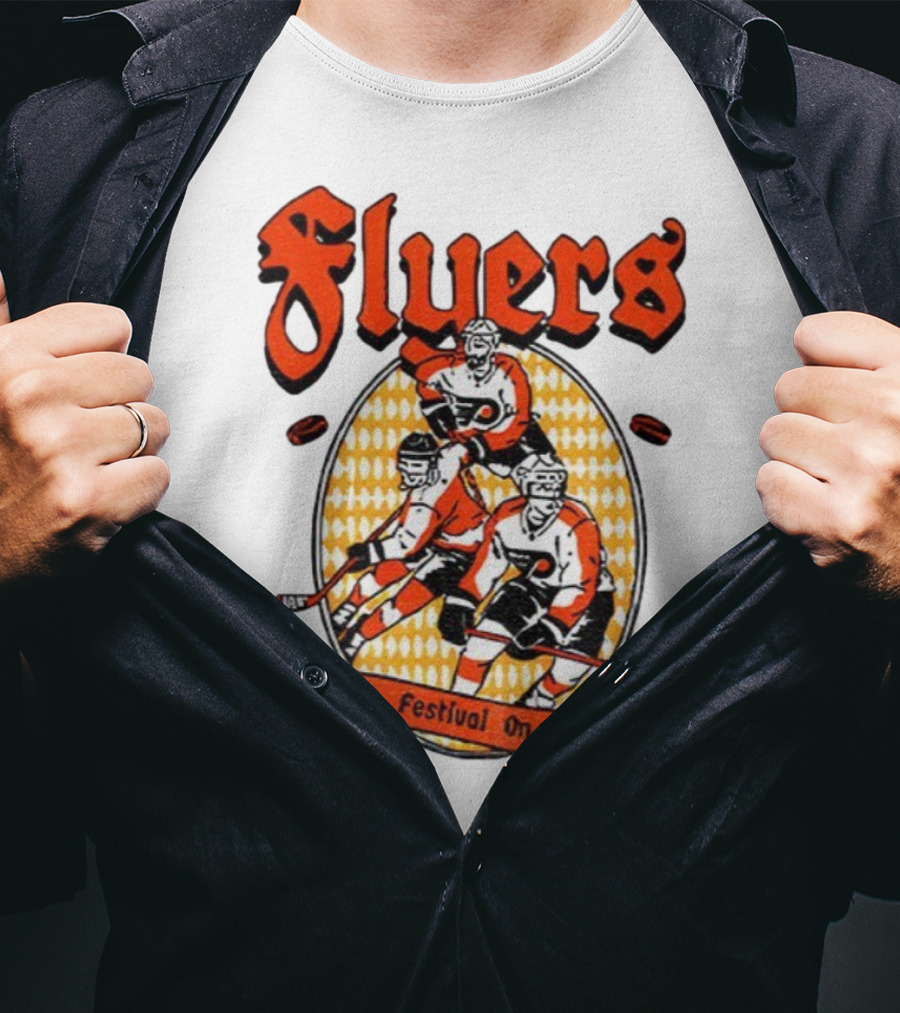 Philadelphia Flyers A Festival On Ice Hockey Team T-Shirt