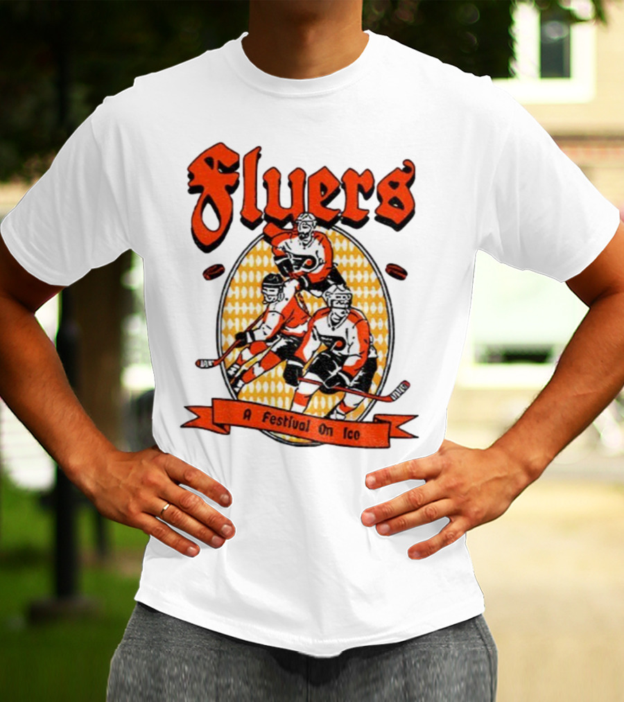 Philadelphia Flyers A Festival On Ice Hockey Team T-Shirt