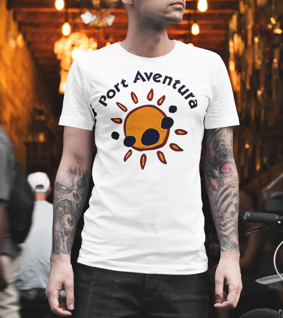 Port Aventura Sunburst Logo Design T-Shirt