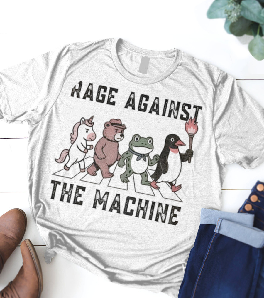 Rage Against The Machine Portland Frog Animal Walking Anti-ICE T-Shirt