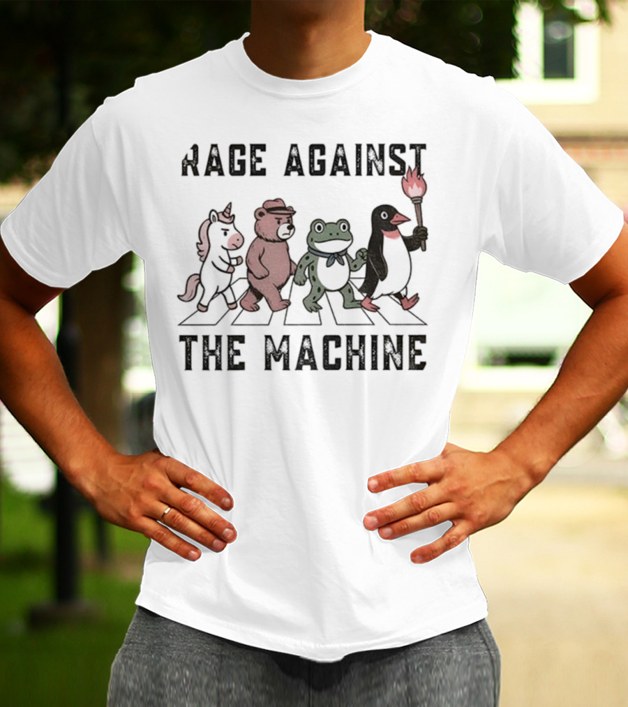 Rage Against The Machine Portland Frog Animal Walking Anti-ICE T-Shirt