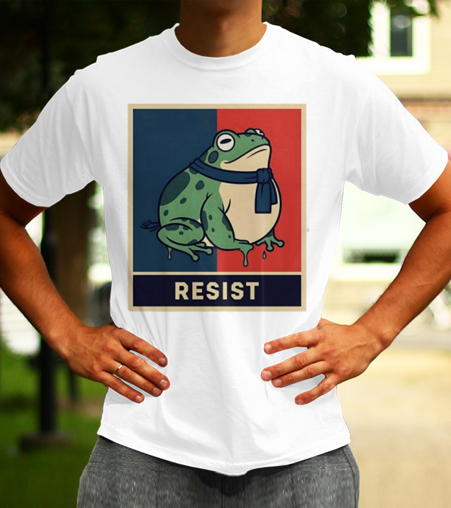 Portland Frog Protest Resist Activist Retro Style T-Shirt