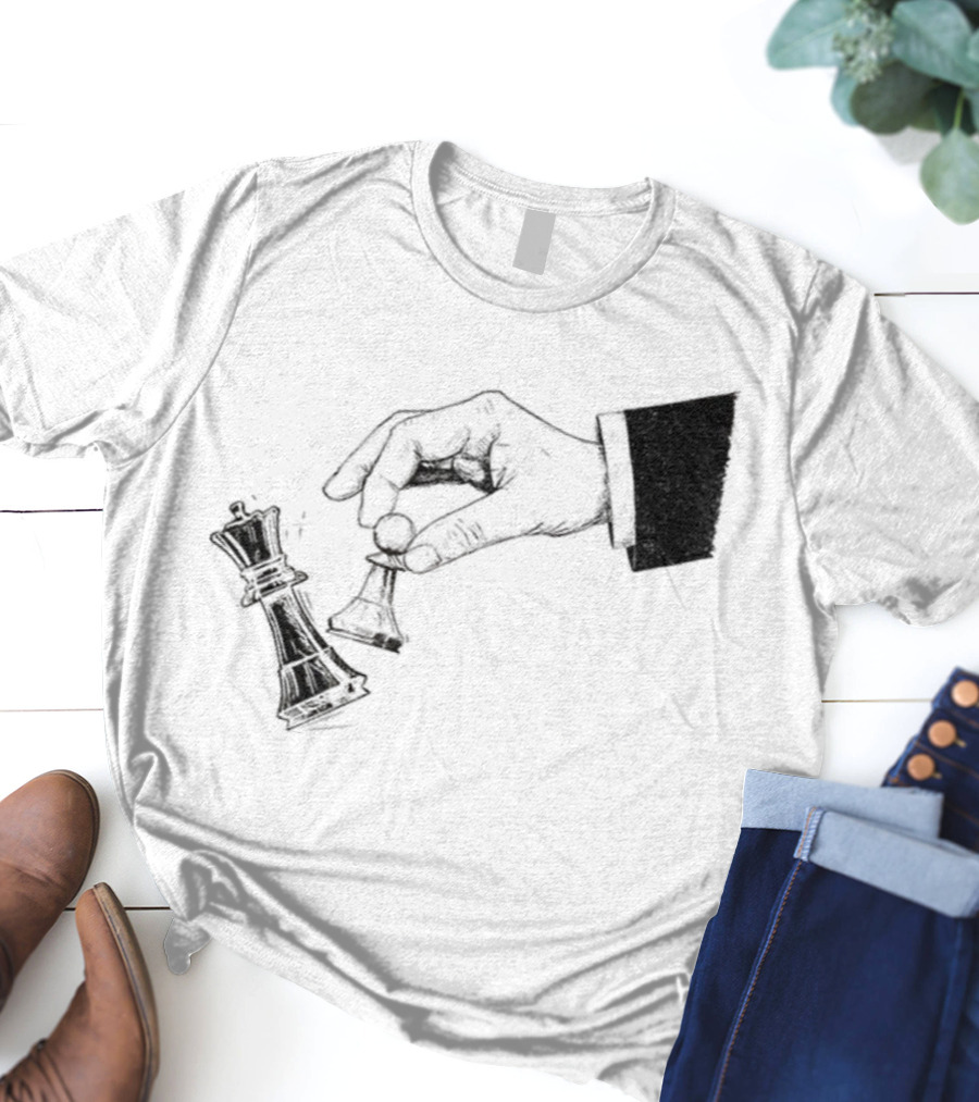 Protest Chess Pawn Topples King No Kings In America Bold Political Statement T-Shirt