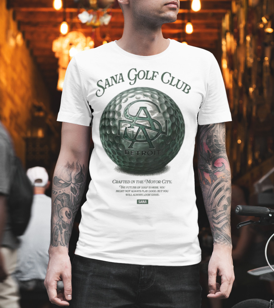 Sana Golf Club Detroit Crafted In The Motor City T-Shirt