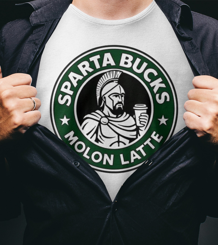 Sparta Bucks Molon Latte Roman Warrior Coffee T-Shirt