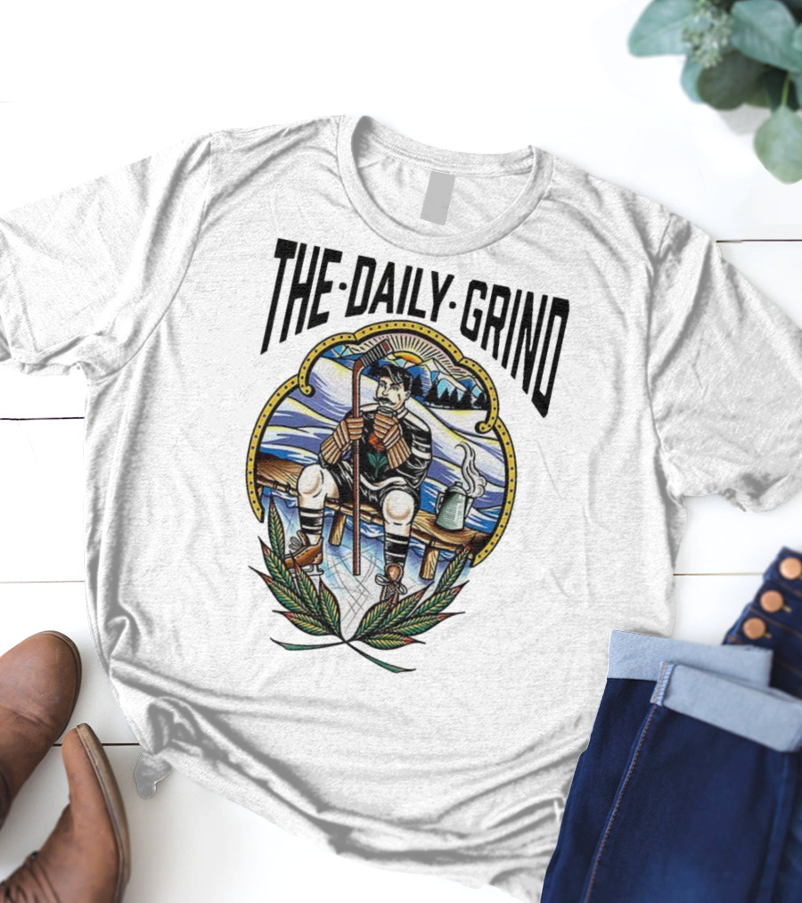 The Daily Grind Hockey Relaxation Scene NHL Inspired T-Shirt