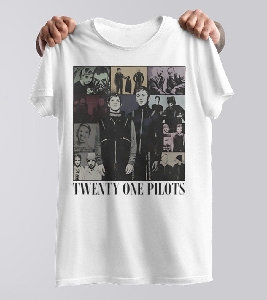 Twenty One Pilots Clancy Eras Tour 2025 Band Members Collage T-Shirt