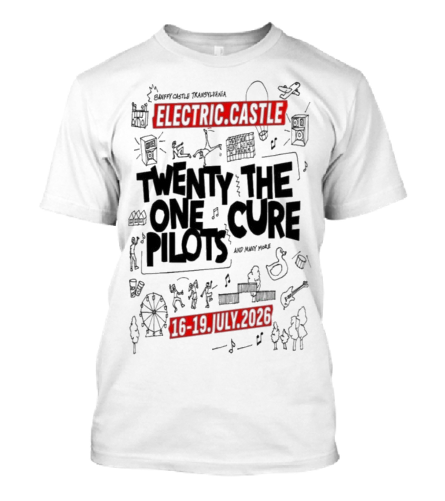 Electric Castle Twenty One Pilots The Cure July 16-19 2026 T-Shirt