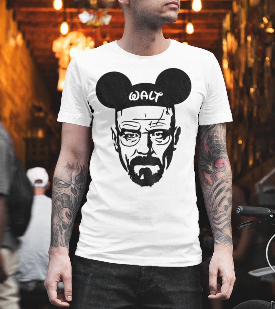 Walter White Mickey Mouse Breaking Bad Disney Meme T-Shirt