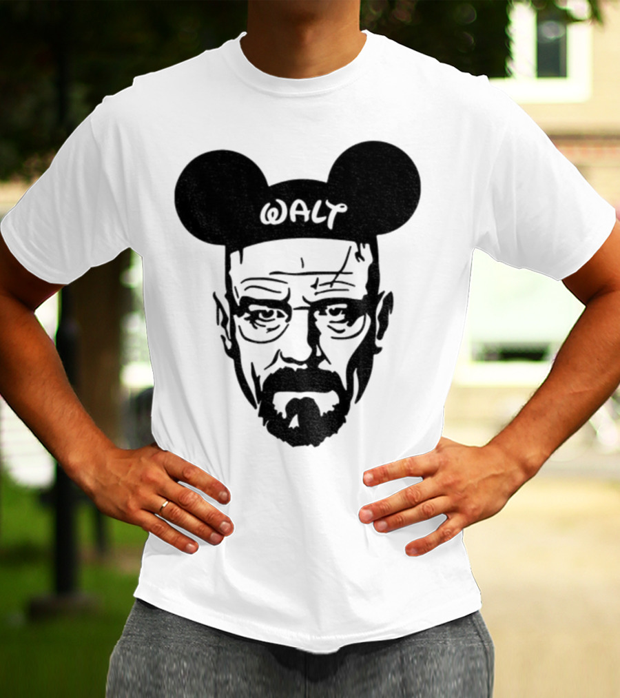 Walter White Mickey Mouse Breaking Bad Disney Meme T-Shirt